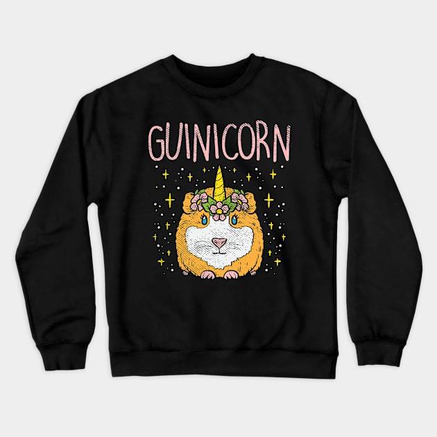 Guinicorn, Sweet Funny Guinea Pig Lover Xmas Gift Crewneck Sweatshirt by maxdax